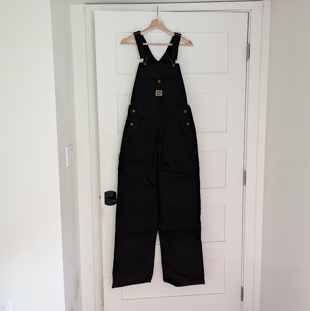 NWT Ben Davis Bib Overalls Black 30x30